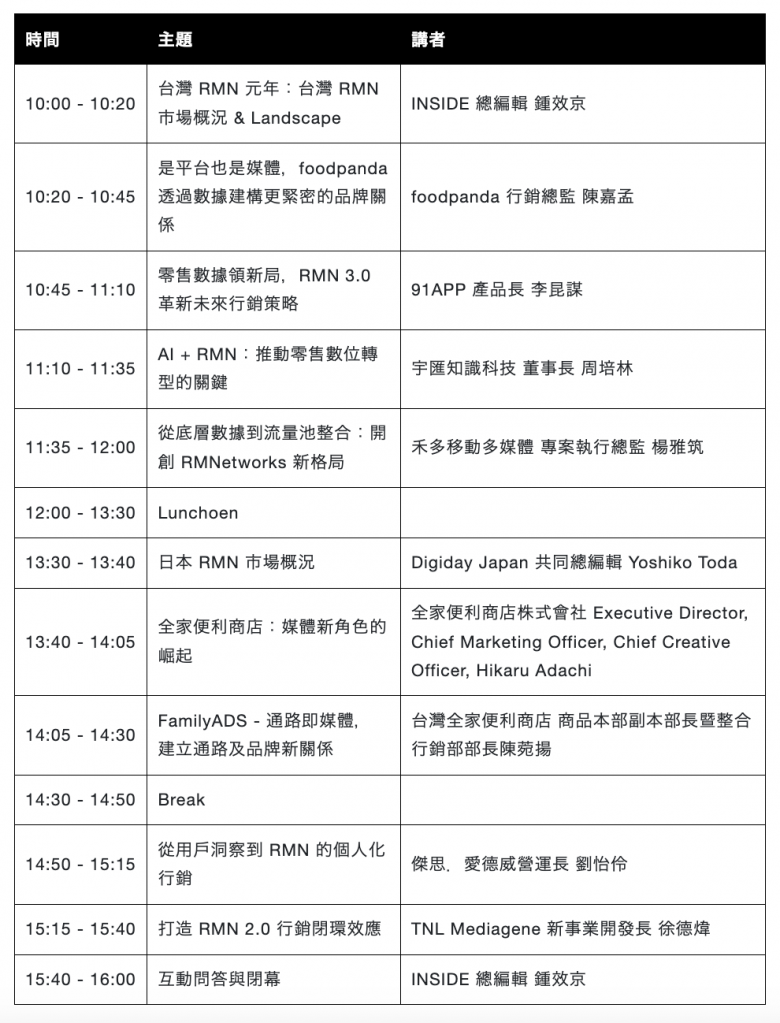 TNL Mediagene關鍵評論網媒體集團首度台日聯合主辦零售媒體聯播網（RMN）論壇，洞察亞太地區第三波數位廣告浪潮變革